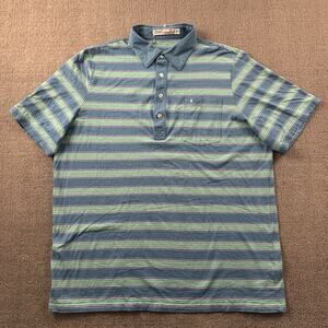 Criquet Polo Shirt Adult Extra Large Striped Short Sleeve Casual Preppy Men's